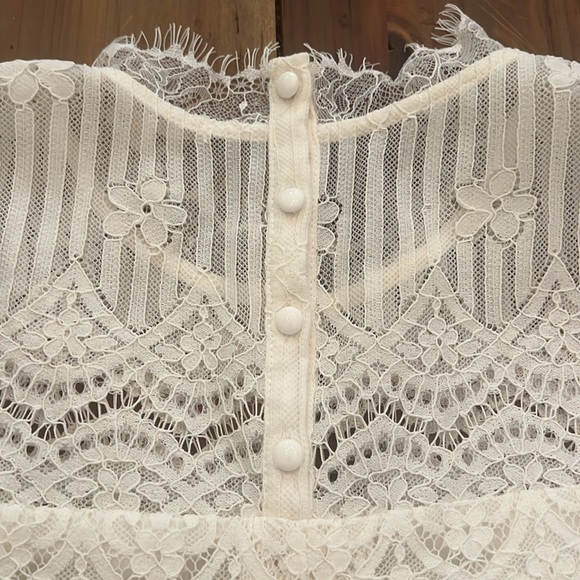 White lace PLEIONE top size medium - Picture 4 of 5